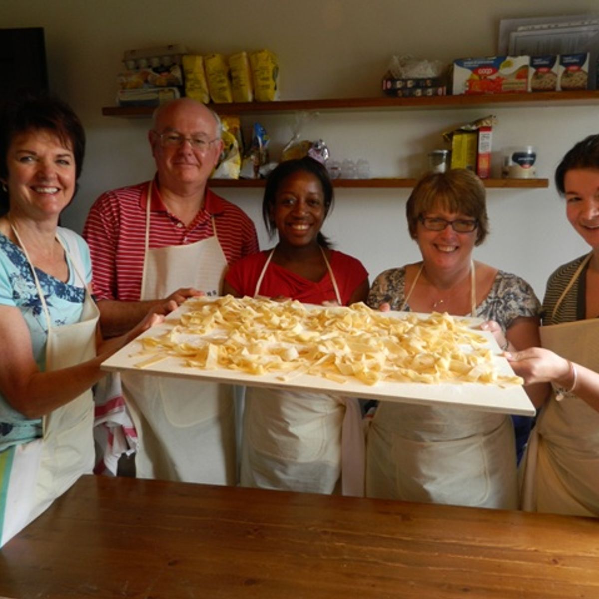 Cooking and Drinking in a Tuscan Farmhouse