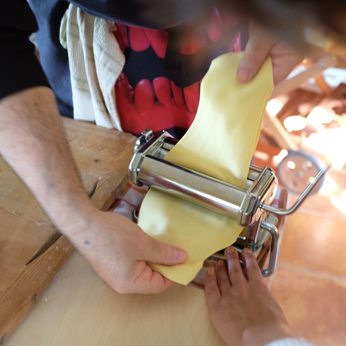 Cours de cuisine privés à la ferme : fabrication de pâtes