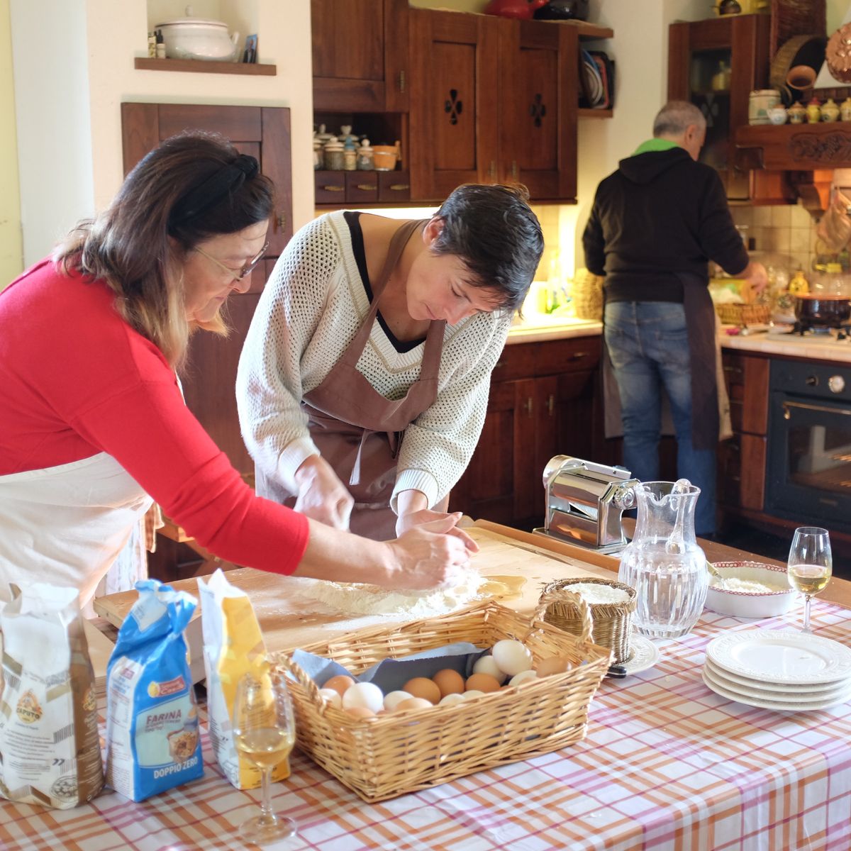 Cours de cuisine privés à la ferme : fabrication de pâtes