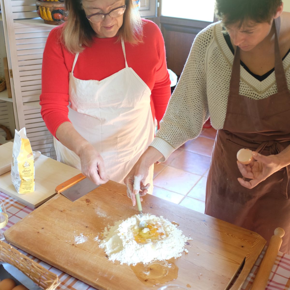 Cours de cuisine privés à la ferme : fabrication de pâtes