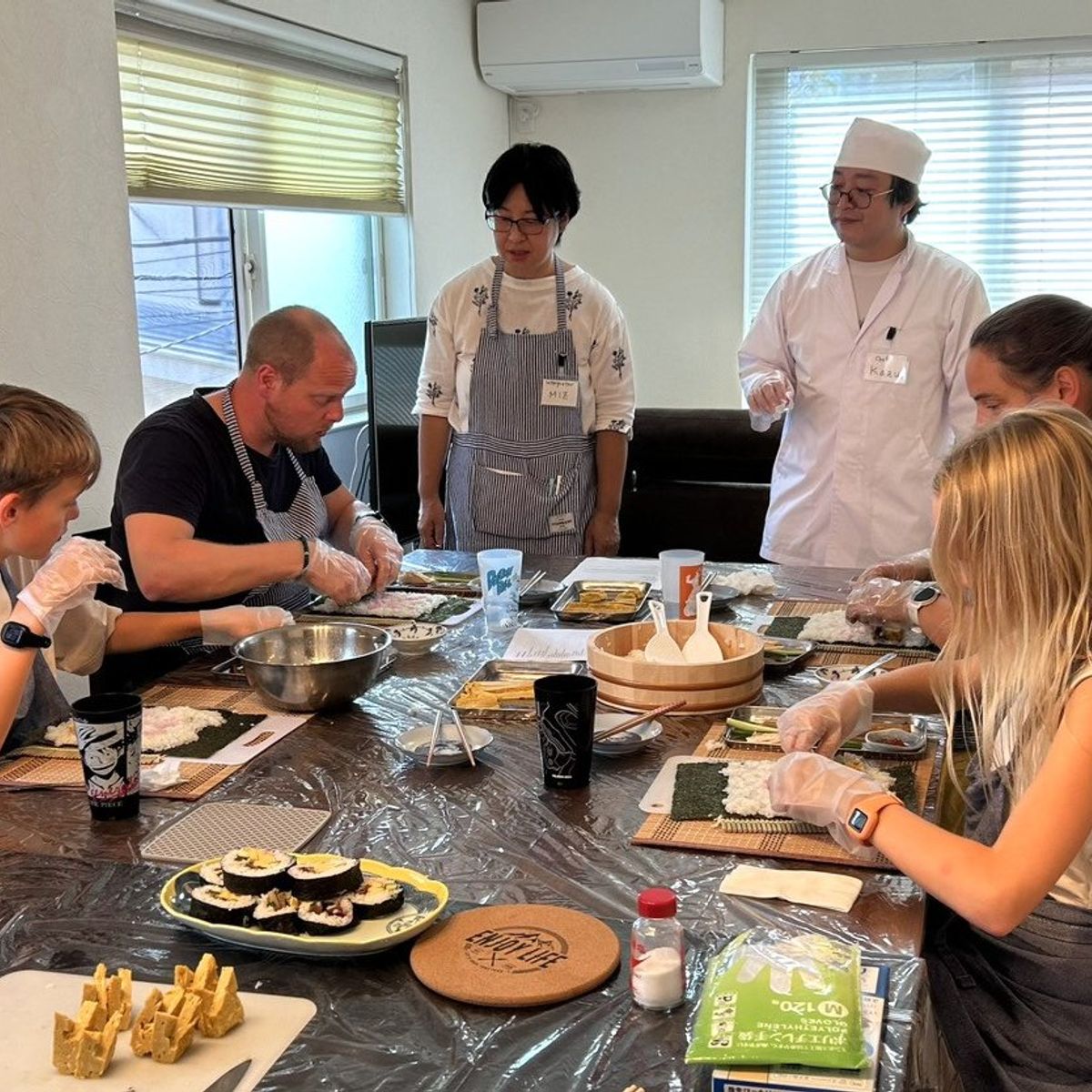 Traditional Japanese Sushi Rolls & Japanese Rolled Omelette Making with a Pro Chef + Local Supermarket Tour