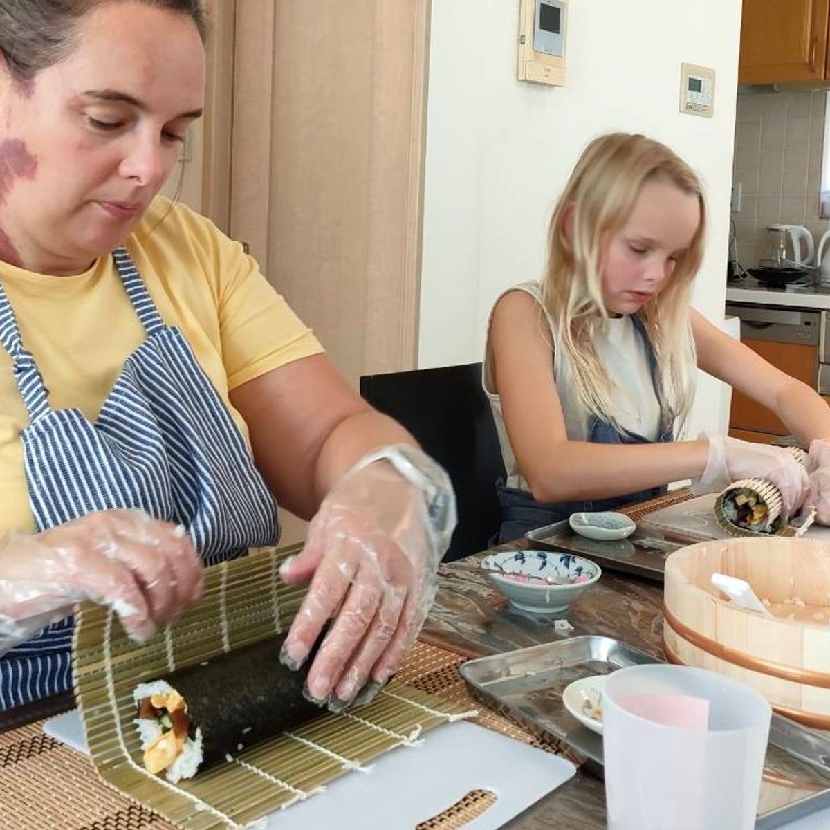 Traditional Japanese Sushi Rolls & Japanese Rolled Omelette Making with a Pro Chef + Local Supermarket Tour
