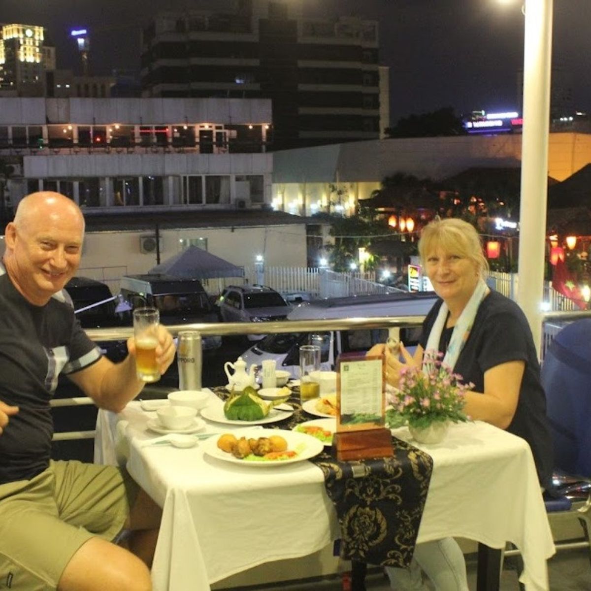 Dinner While Cruising Along Saigon River