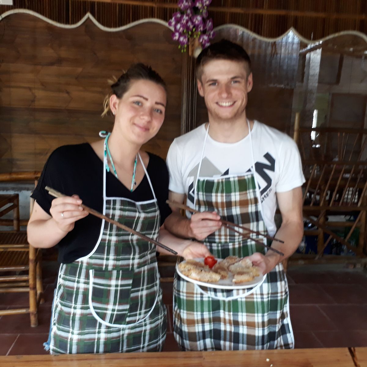 Eco Cooking Class & Fishing Tour on Bamboo Basket Boat