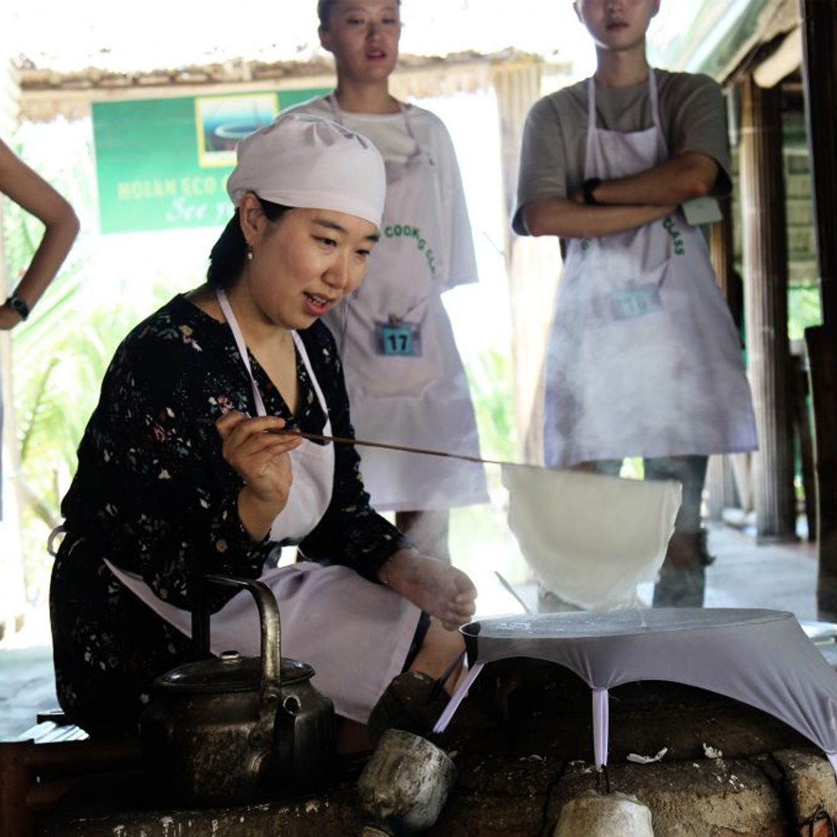 Eco-Friendly Vietnamese Cooking Class with Bamboo Boat and Market Tour