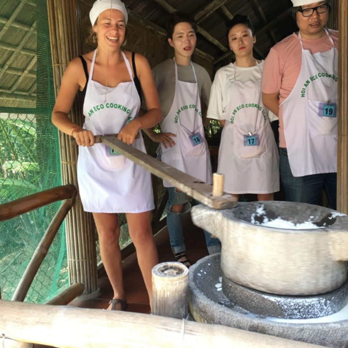 Eco-Friendly Vietnamese Cooking Class with Bamboo Boat and Market Tour