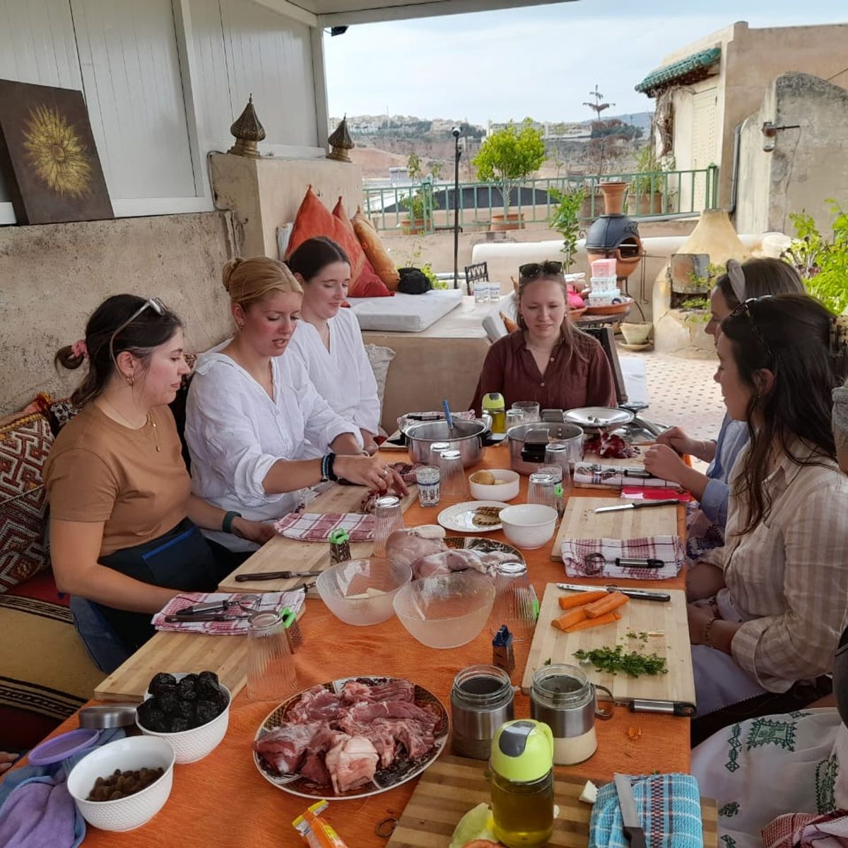 Rooftop Cooking Class in Medina with Grandmother Fatima