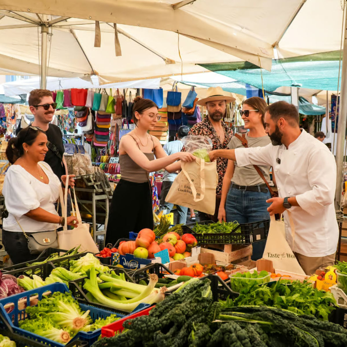 From Market to Table: Private Farmer’s Market Tour & Fresh Pasta Making Experience in Piazza Mattei  (Up to 12 Guests)