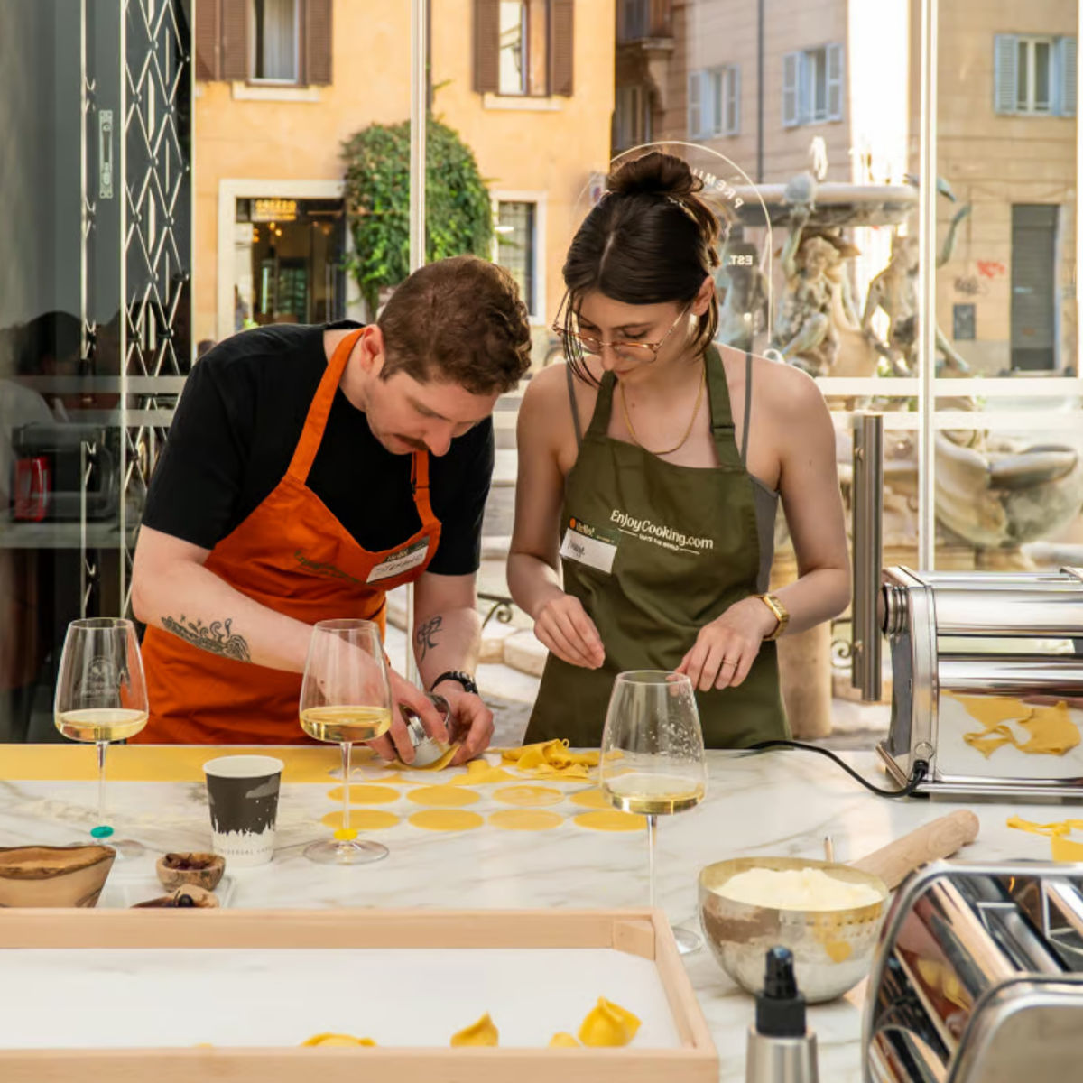 From Market to Table: Private Farmer’s Market Tour & Fresh Pasta Making Experience in Piazza Mattei  (Up to 12 Guests)