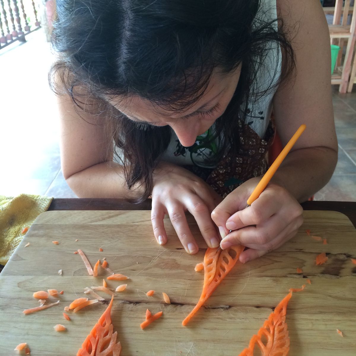 Fruit And Vegetable Carving program with Thai Master Chef at Sukho Cuisine Koh Lanta