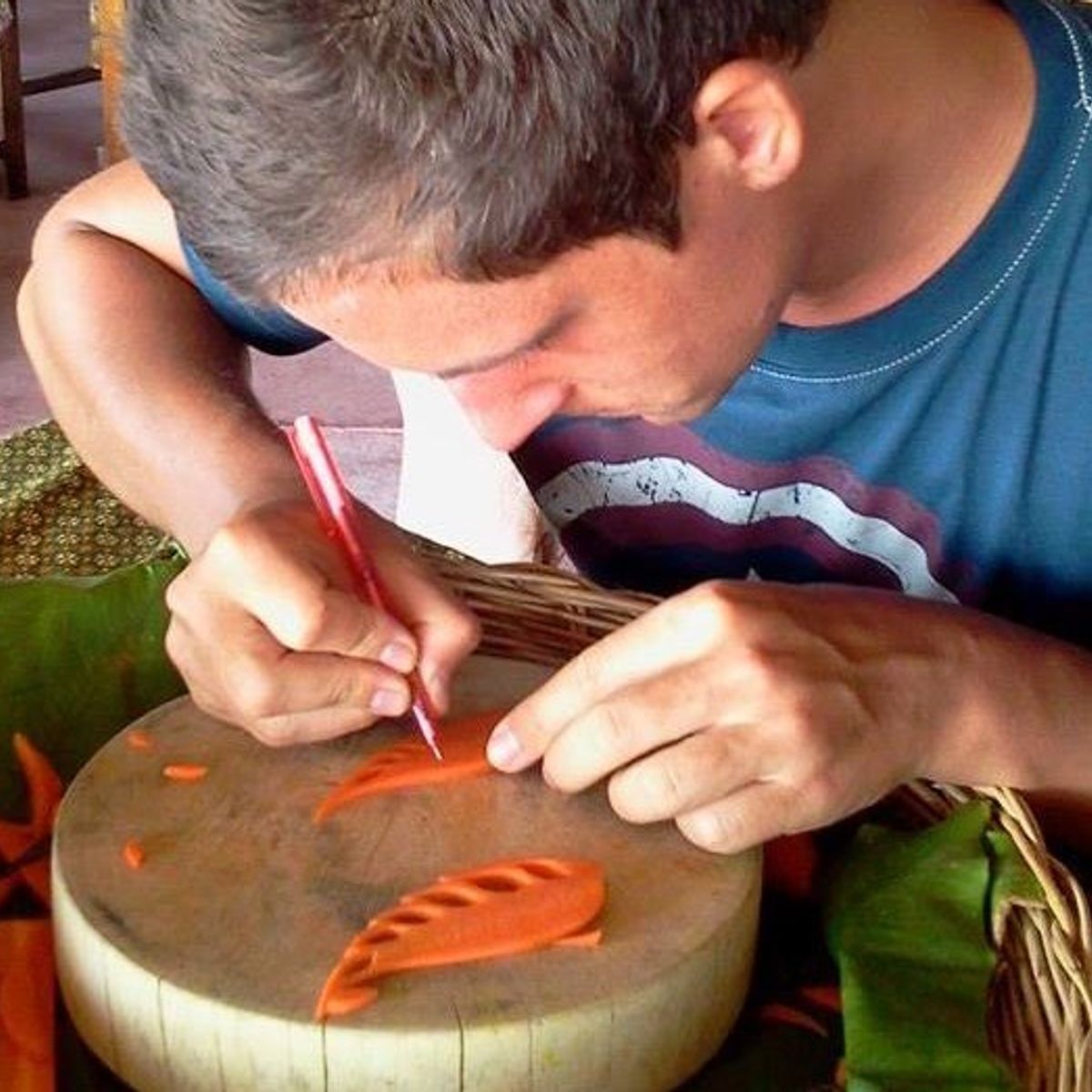 Fruit And Vegetable Carving program with Thai Master Chef at Sukho Cuisine Koh Lanta