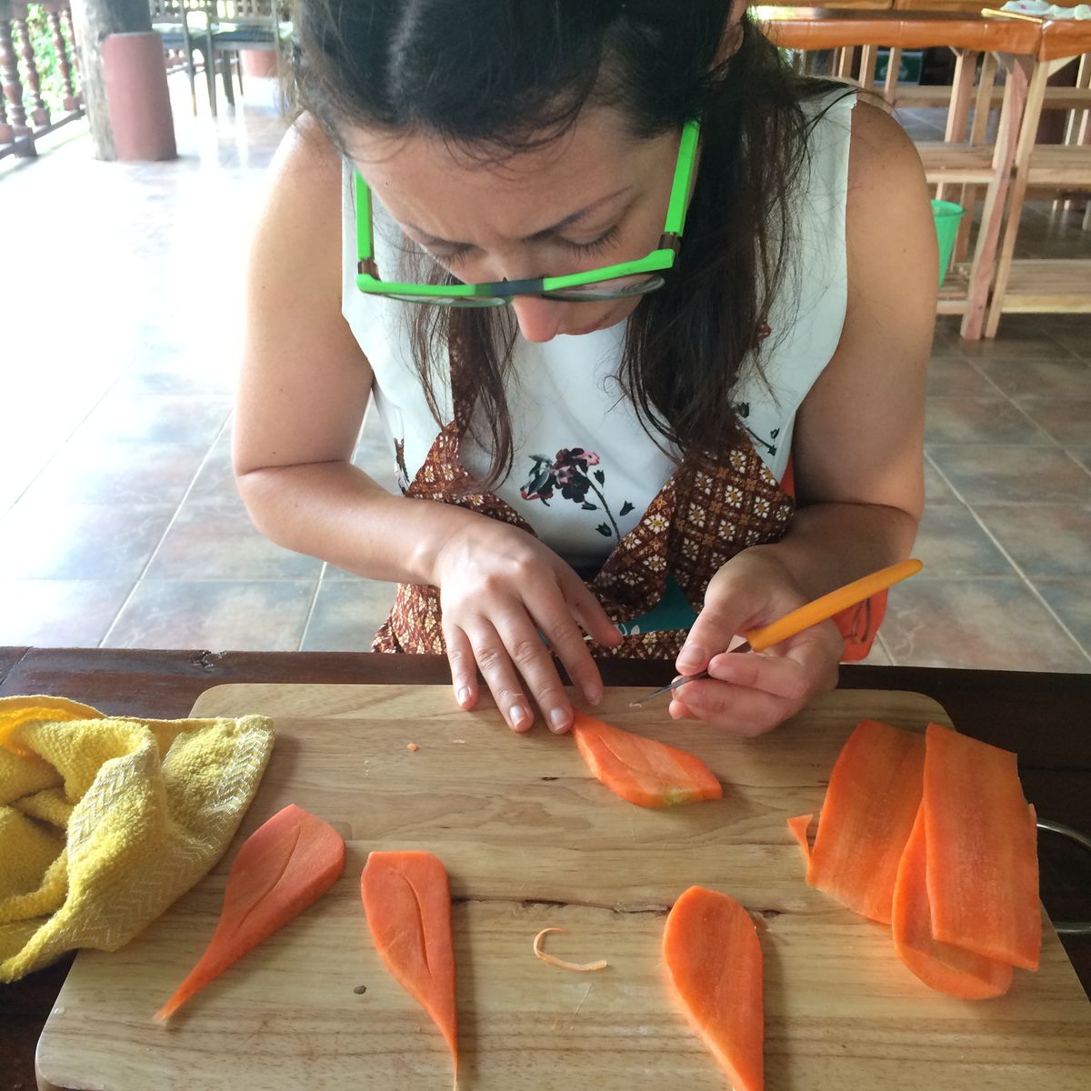 Fruit And Vegetable Carving program with Thai Master Chef at Sukho Cuisine Koh Lanta