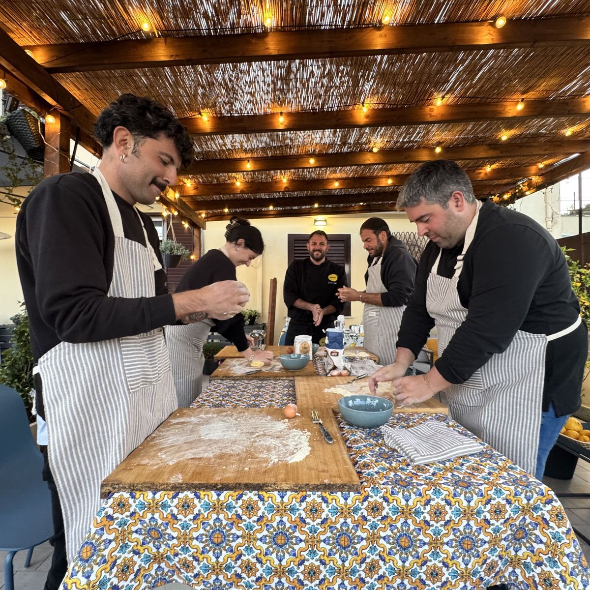 Fresh Pasta Making Class on a Private Terrace Near the Vatican Museums