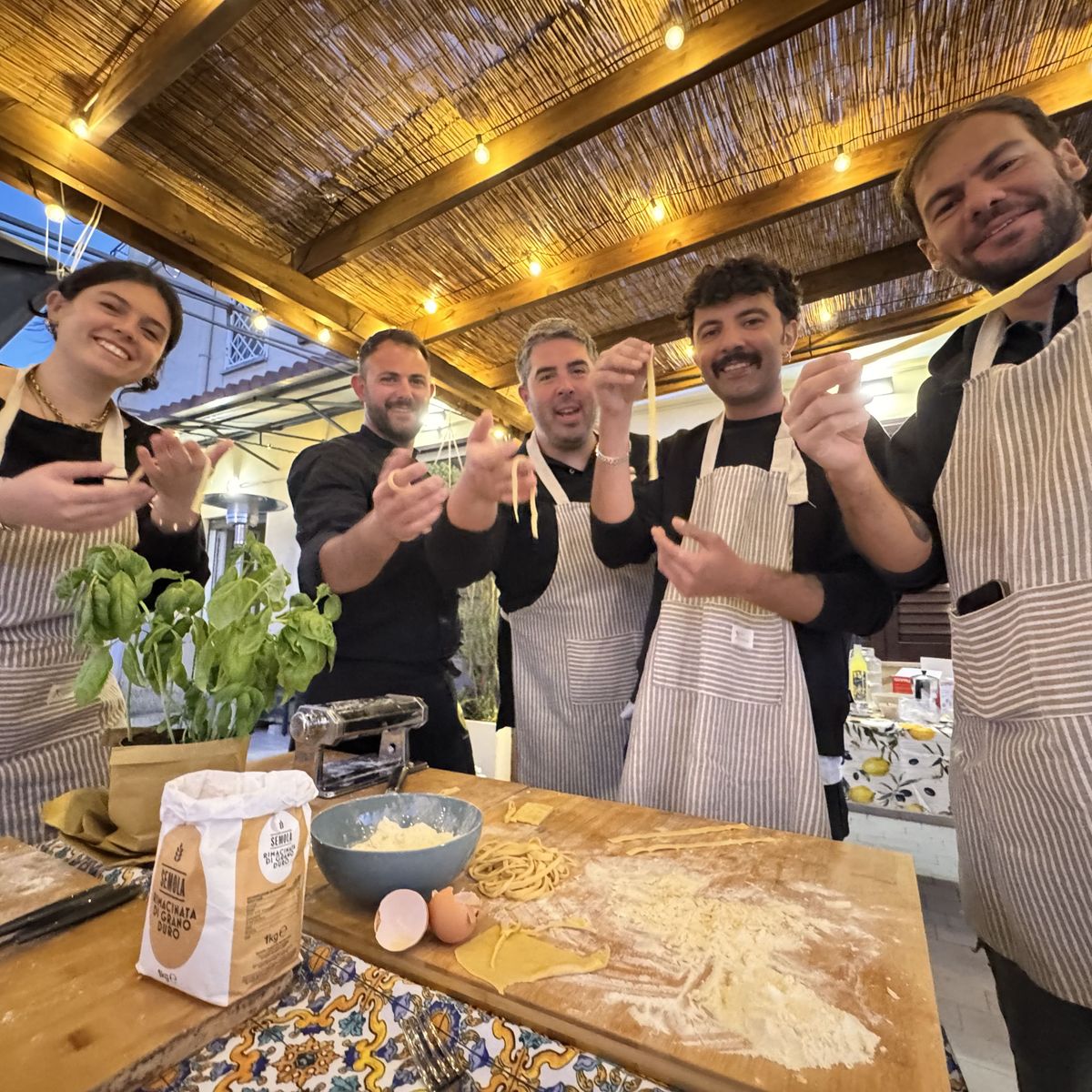 Fresh Pasta Making Class on a Private Terrace Near the Vatican Museums