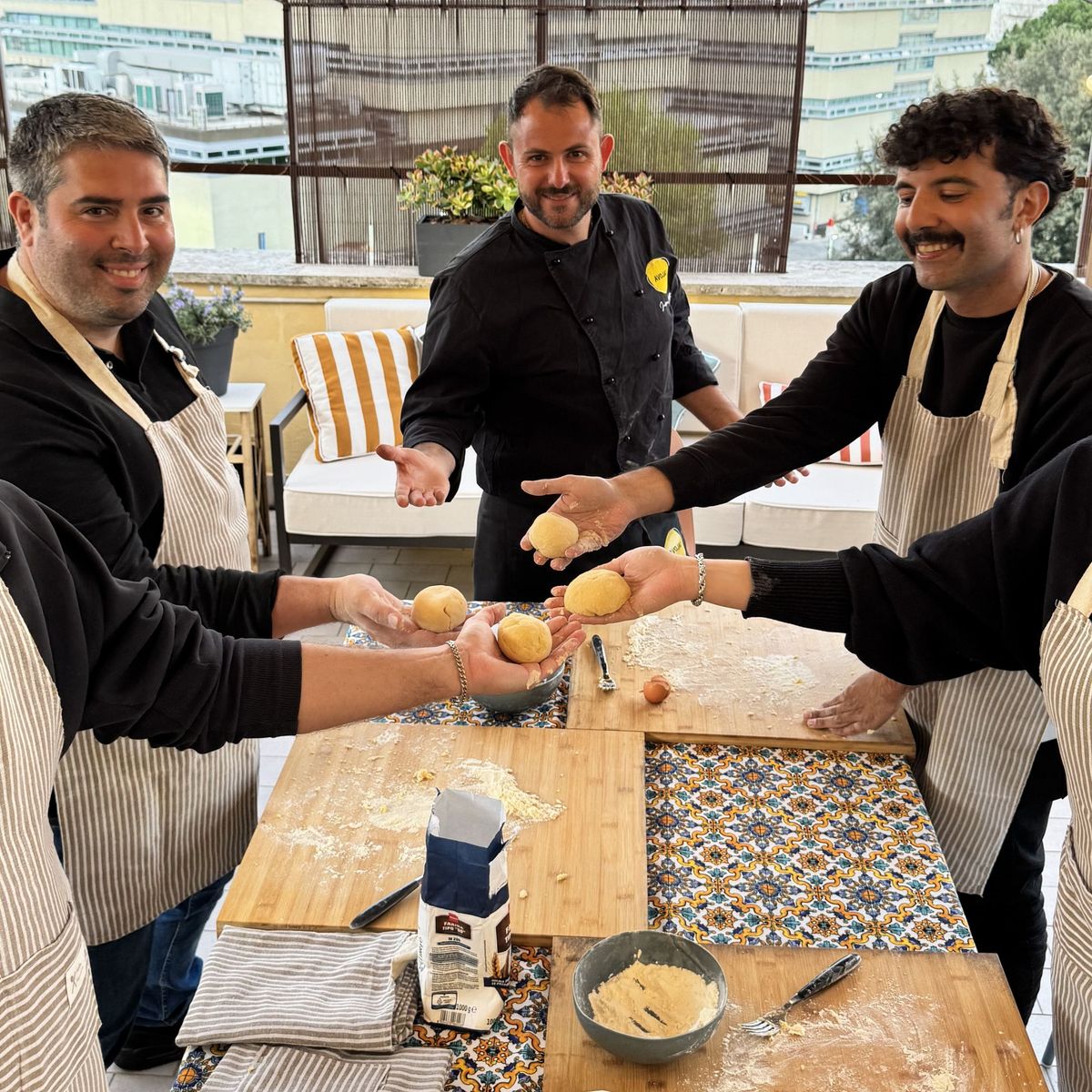 Fresh Pasta Making Class on a Private Terrace Near the Vatican Museums