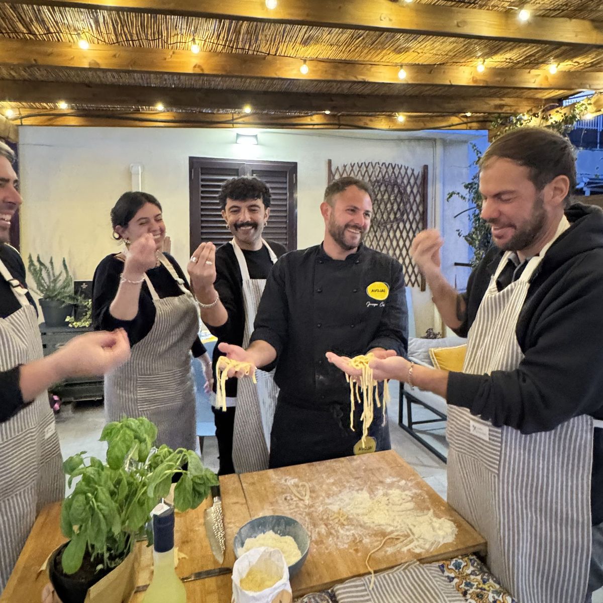 Fresh Pasta Making Class on a Private Terrace Near the Vatican Museums