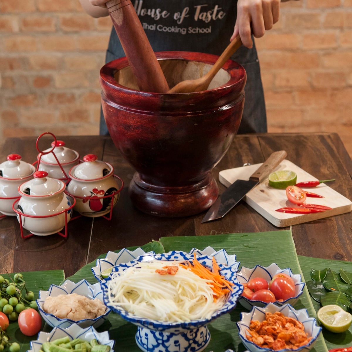 Hands-on Authentic Thai Cooking Class at House of Taste Silom with Morning Market Tour