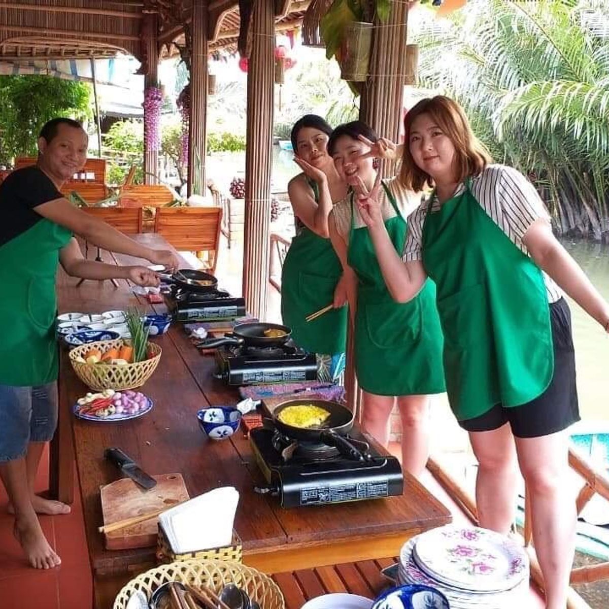 Cooking Class in Cam Thanh Coconut Forest with Market Tour