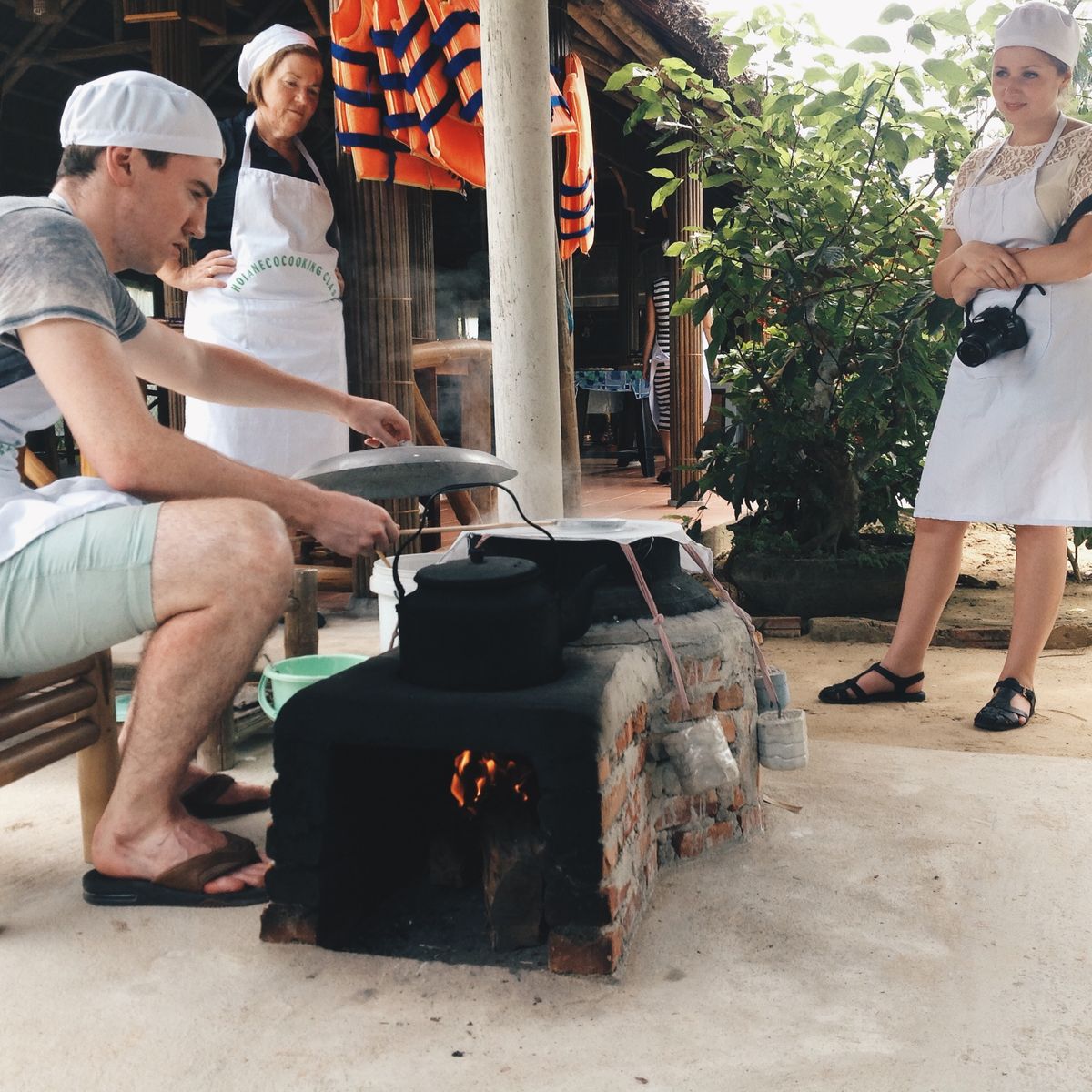 Eco-Friendly Vietnamese Cooking Class with Bamboo Boat and Market Tour