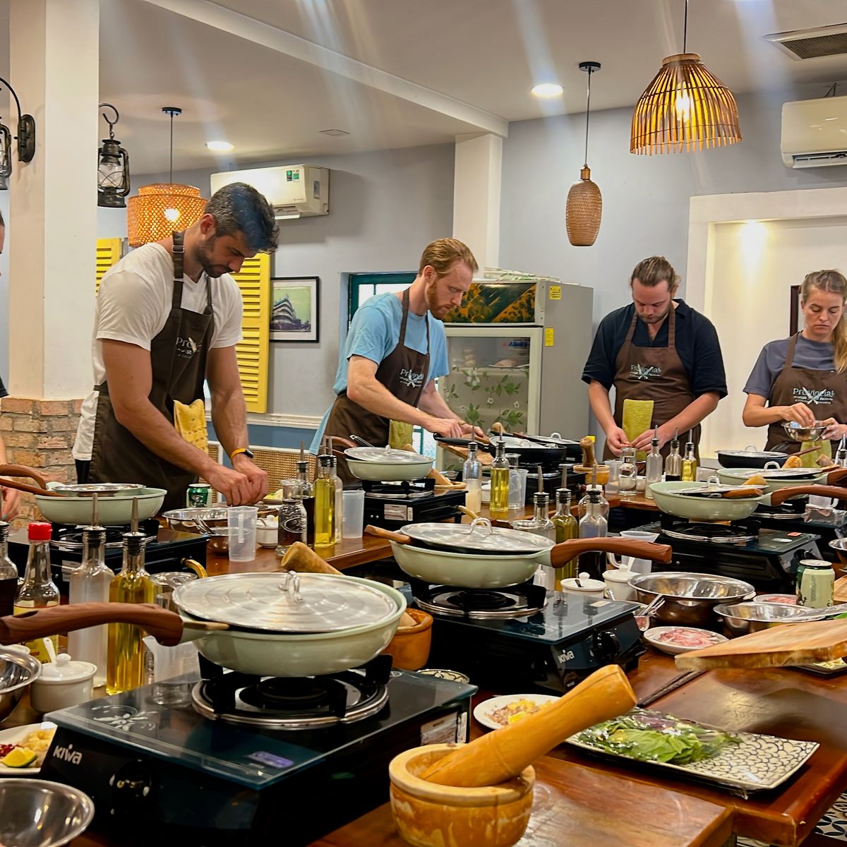 Immersive Wet Market Tour and Cooking Class with Private Cook Stations by Chef Led