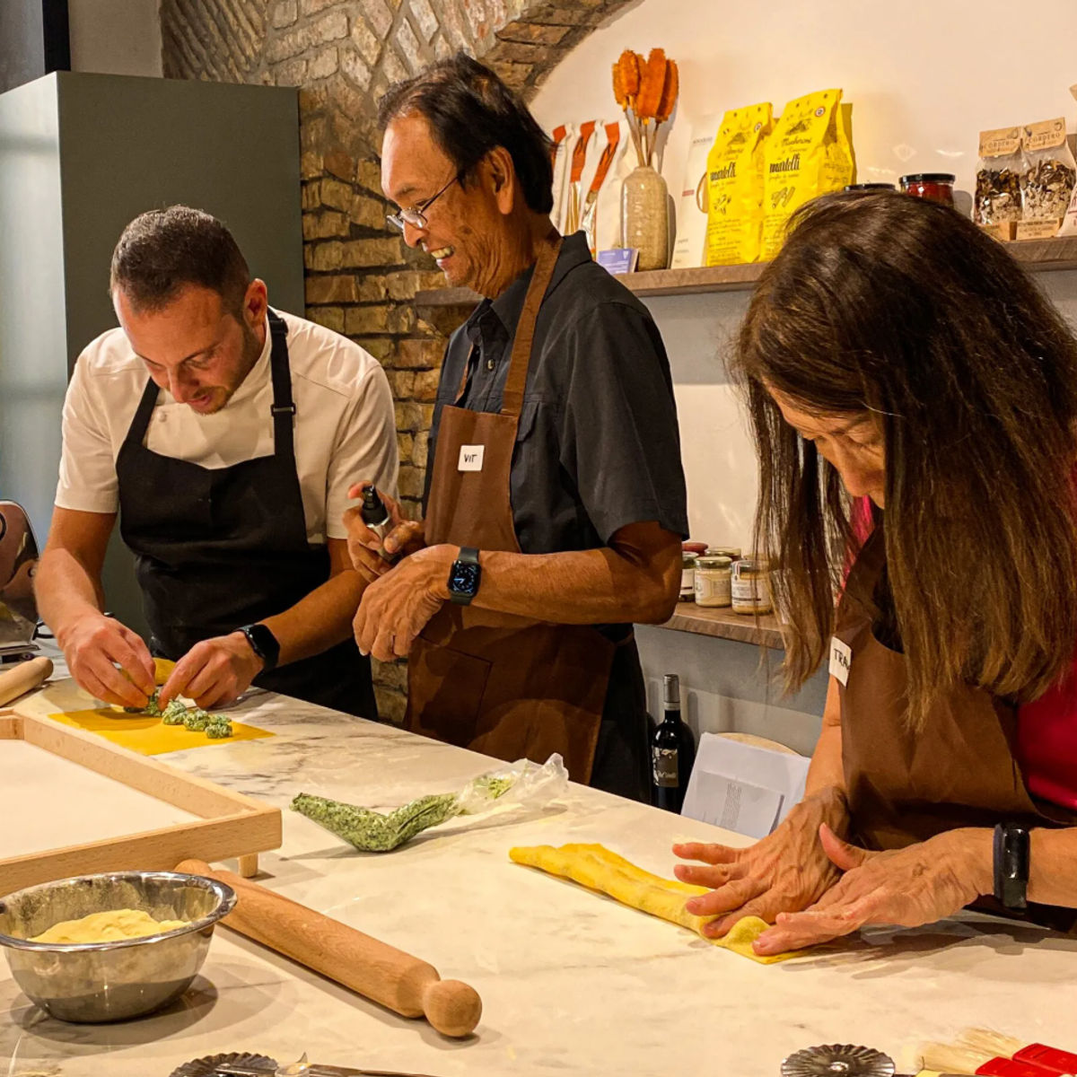 Italian Cooking Masterclass by the Colosseum: Pizza, Pasta & Tiramisu with Wine