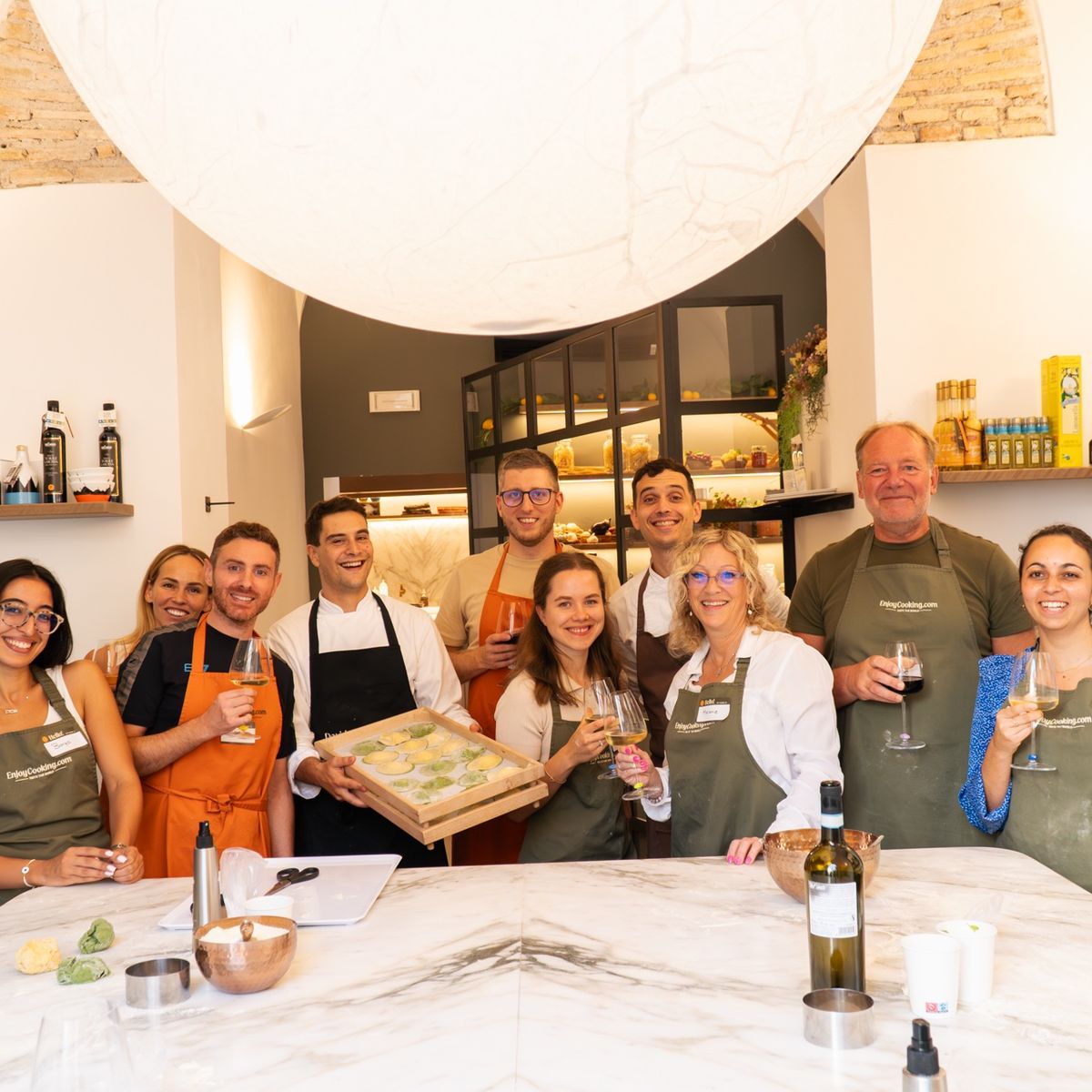 Italian Cooking Trio: Pizza, Pasta & Gelato in Piazza Mattei