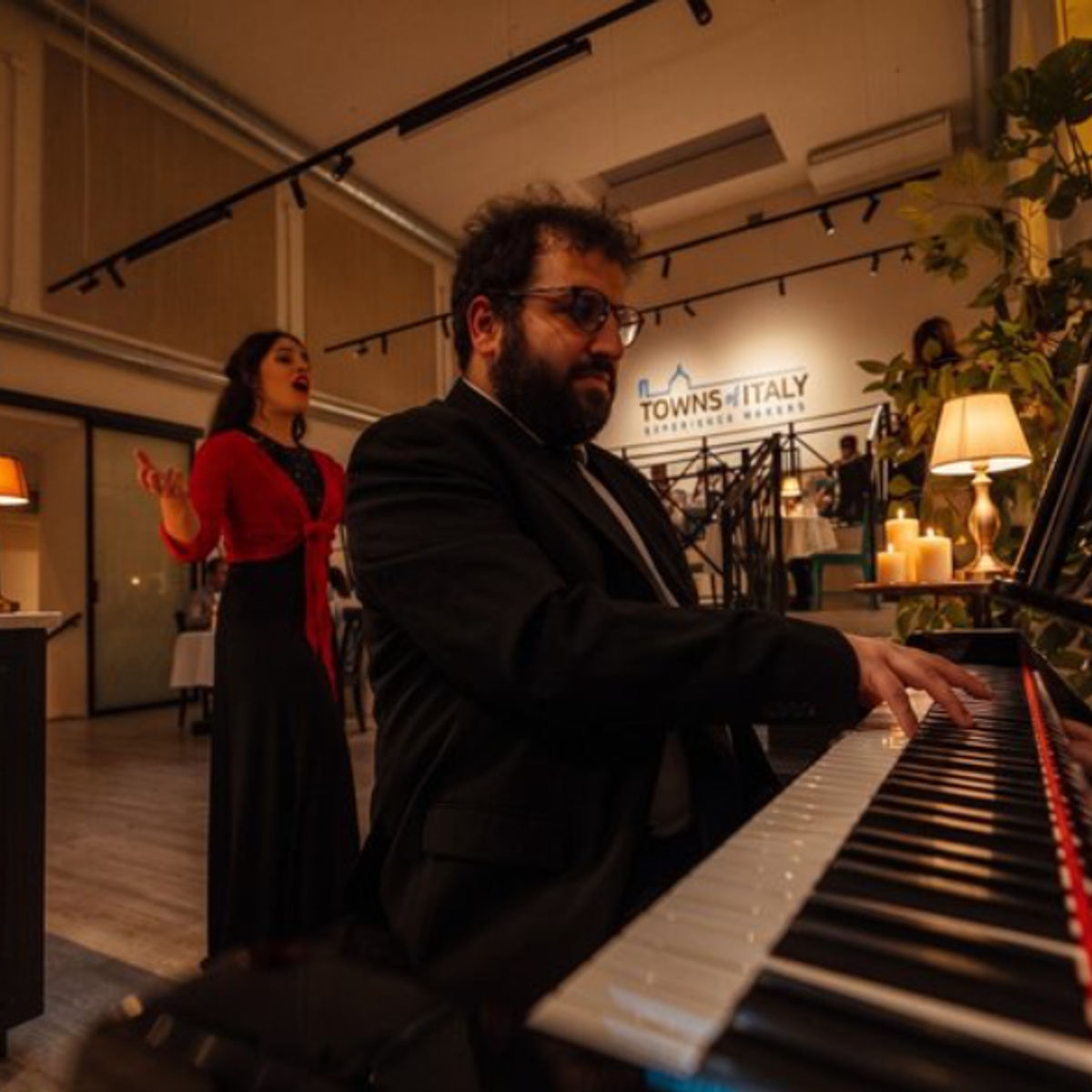 Sérénade italienne à Rome : dîner-spectacle culinaire en direct avec musique