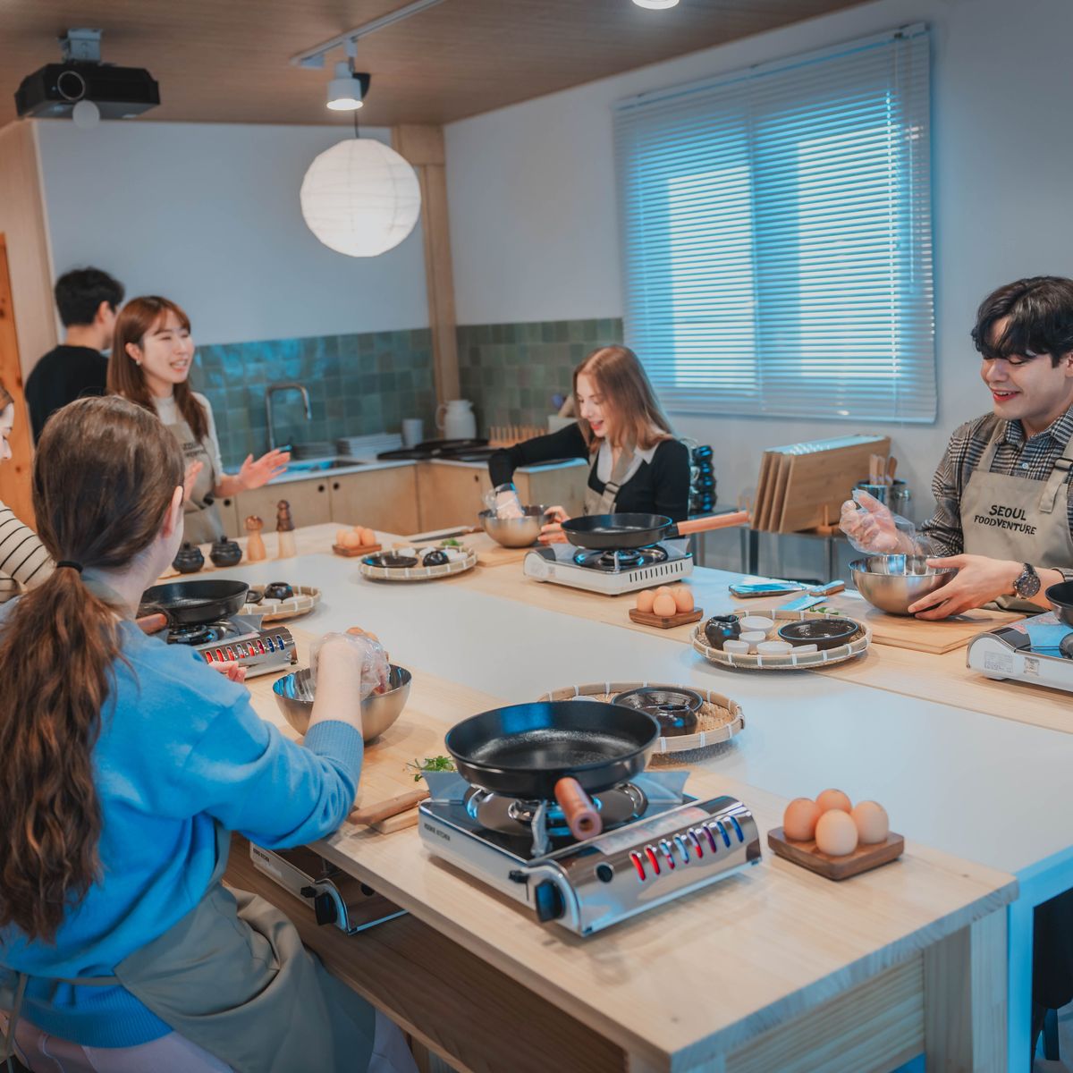 Korean Cuisine Class with Local Market Grocery Experience