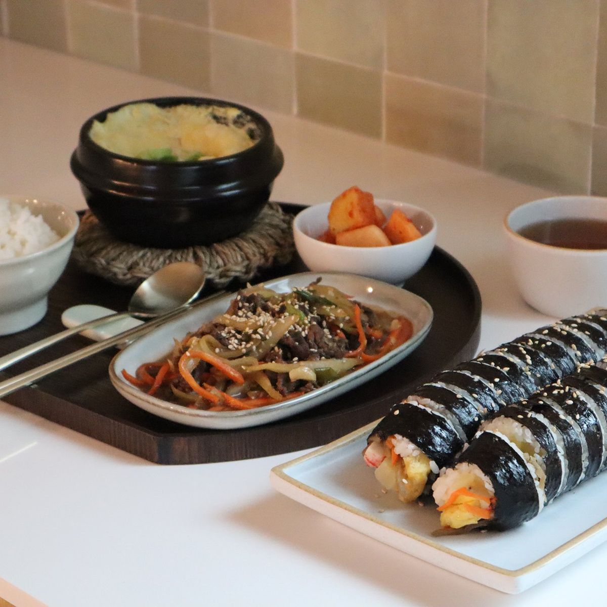 Korean Cuisine Class with Local Market Grocery Experience