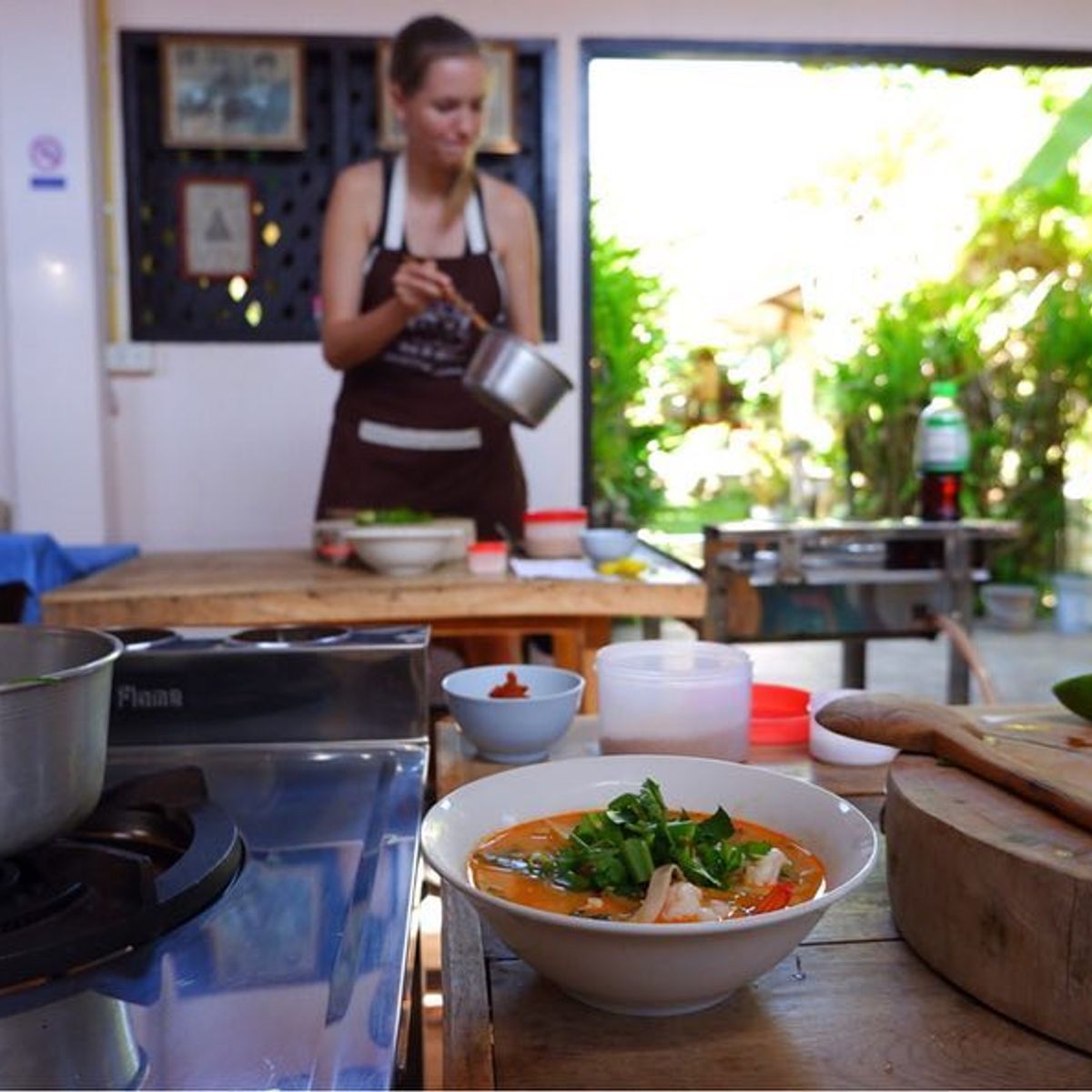Thai Food Culture and Cooking Techniques with Me & Mom Using Fresh Ingredients from Our Garden