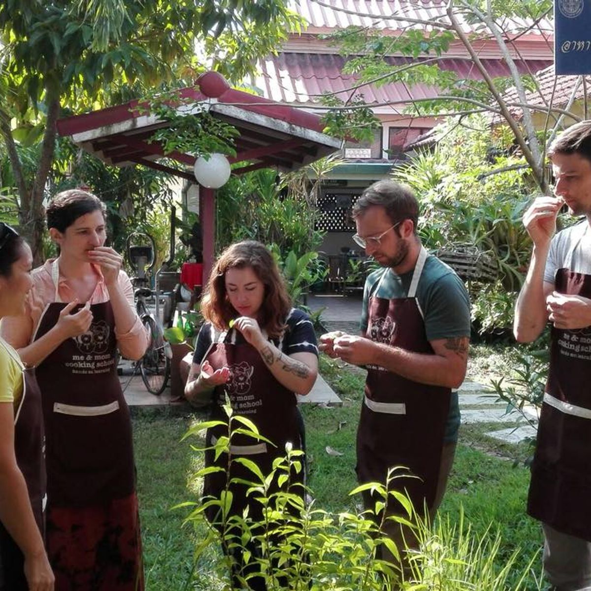 Thai Food Culture and Cooking Techniques with Me & Mom Using Fresh Ingredients from Our Garden