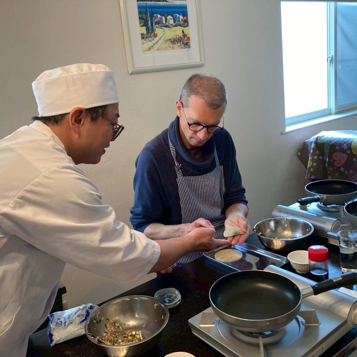 Expérience culinaire Ramen &amp; Gyoza à domicile avec un chef + Matcha (Option végétarienne disponible)