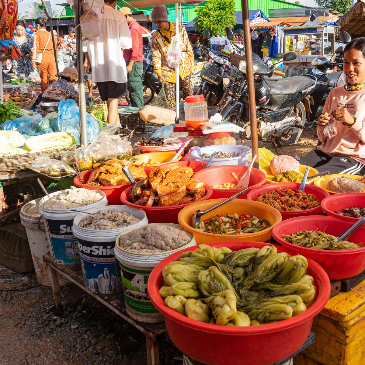 A Morning Market Tour with Culinary Experience in a Local Village