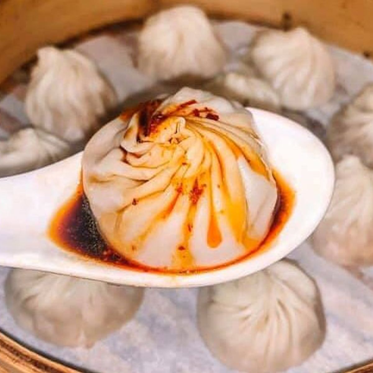 Organic Xiao Long Bao (Soup Dumplings Dim Sum) with Wet Market Walk