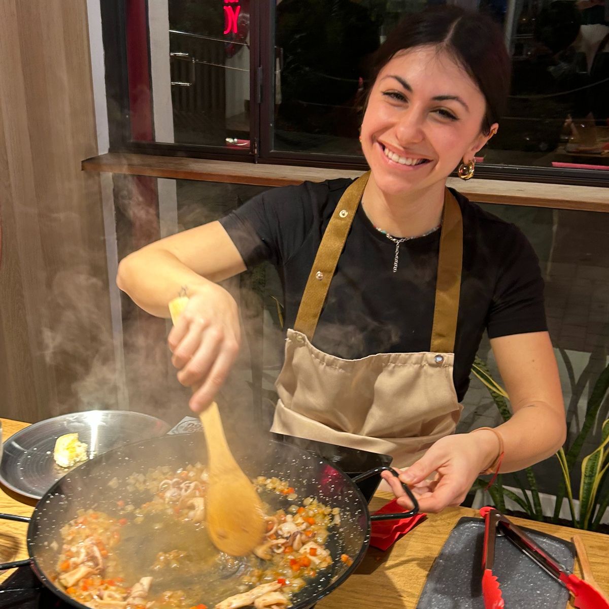 Barcelona Seafood Paella Cooking Class & Dining Experience