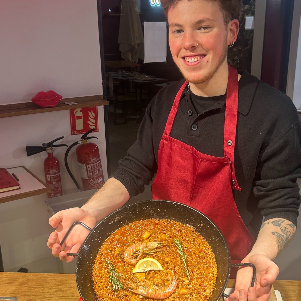Barcelona Seafood Paella Cooking Class & Dining Experience