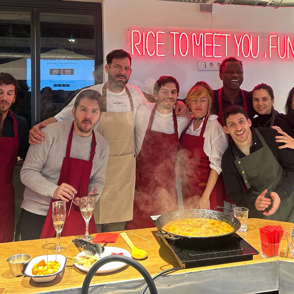 Barcelona Seafood Paella Cooking Class & Dining Experience