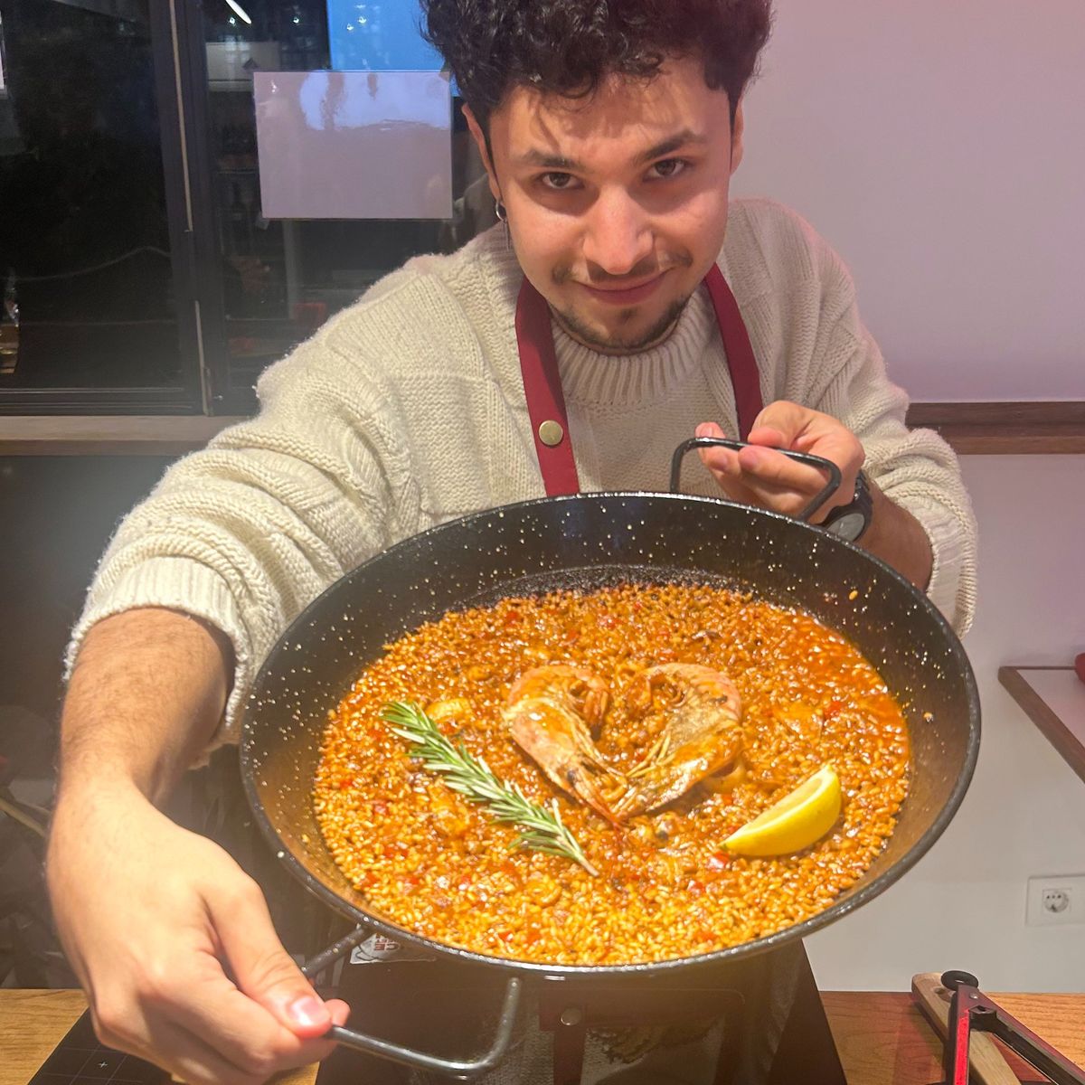 Barcelona Seafood Paella Cooking Class & Dining Experience