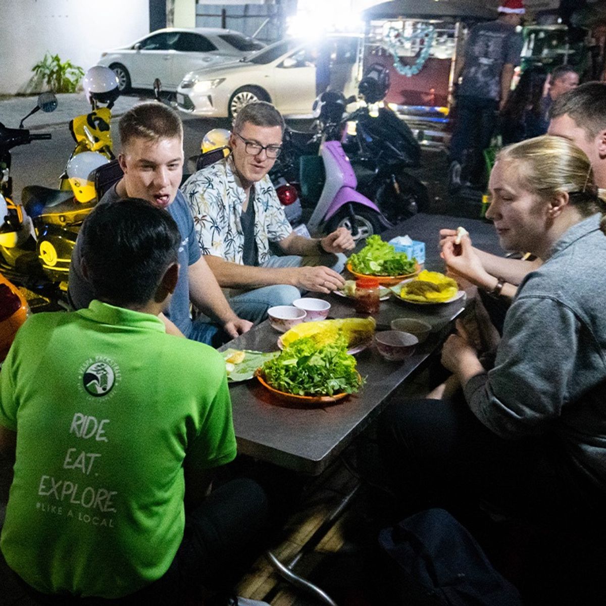 Evening Vespa Street Food Adventure in Phnom Penh