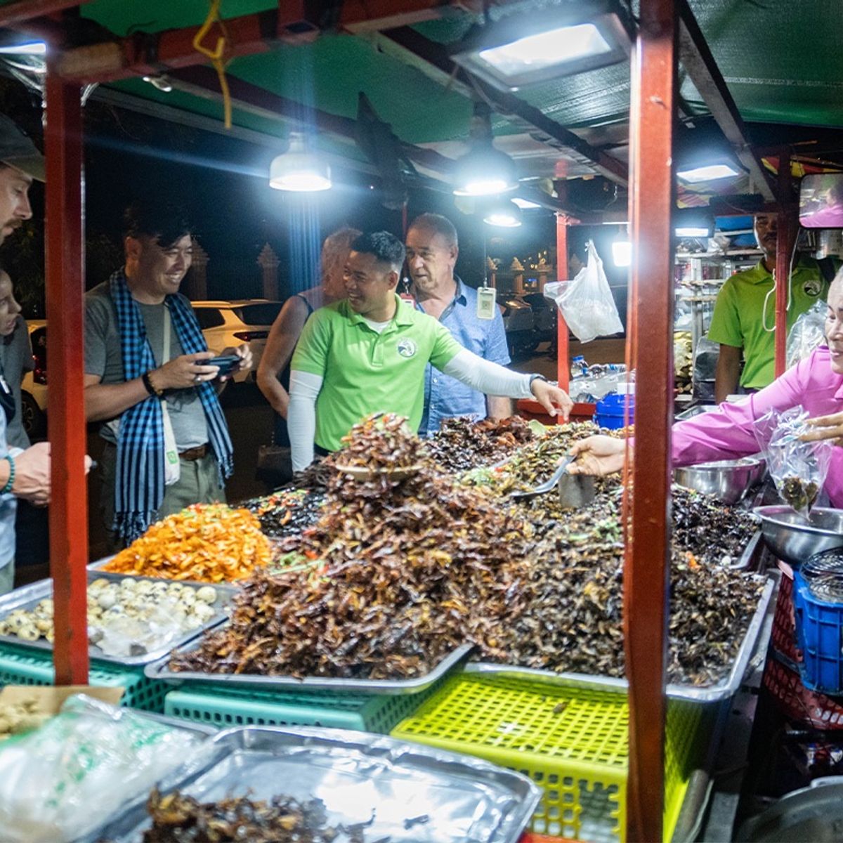 Evening Vespa Street Food Adventure in Phnom Penh