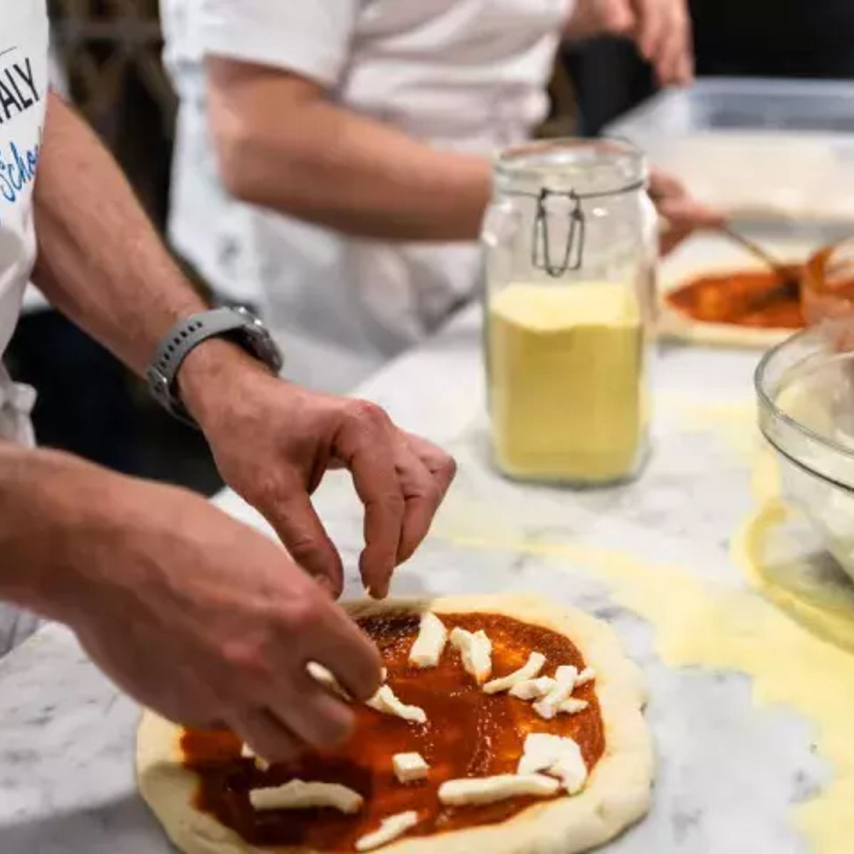 Cours de fabrication de pizzas et de glaces à Rome