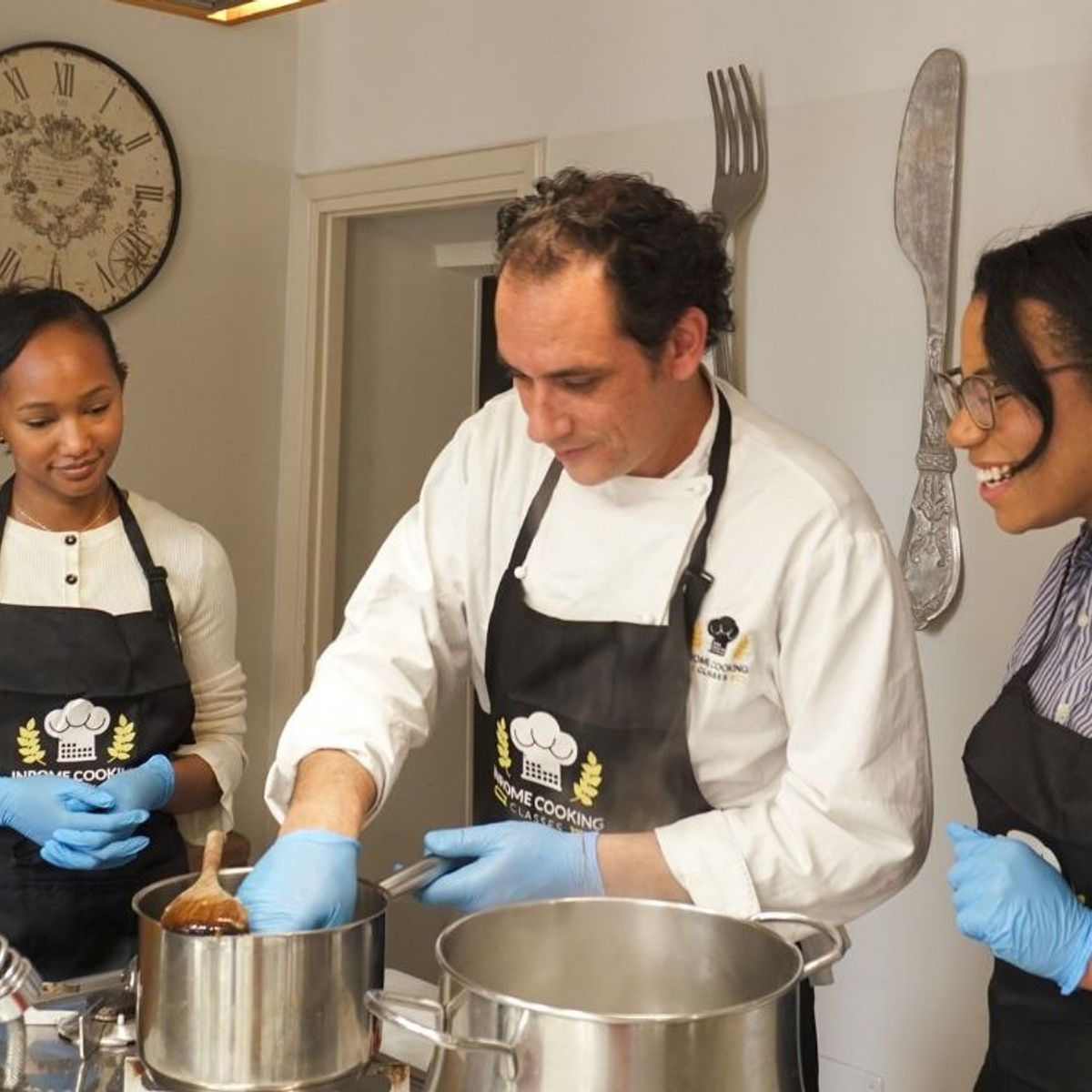 Cours de cuisine privé à Rome avec shopping au marché fermier
