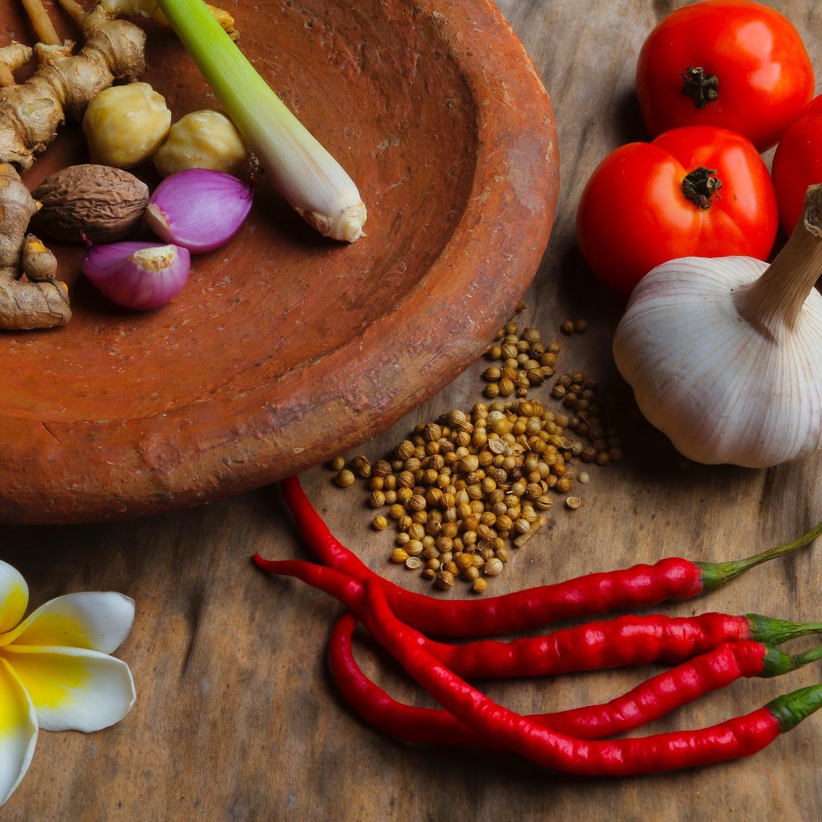Private Cooking Class with Garden and Market Tour in a Tranquil Resort