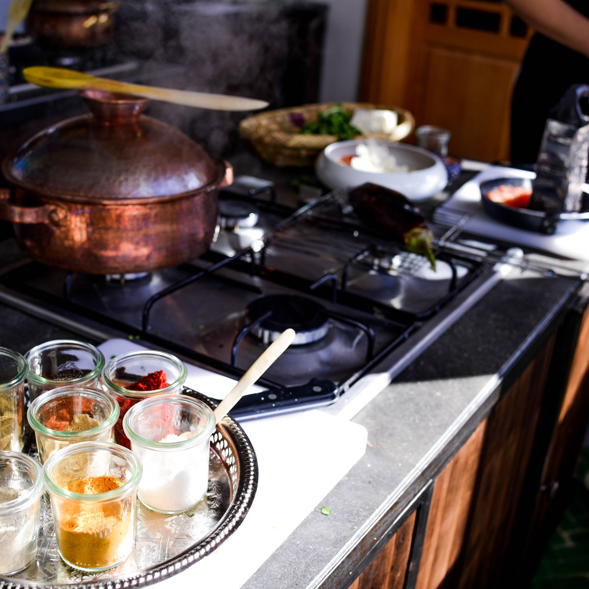 Private Moroccan Cooking Workshop with Souk Visit