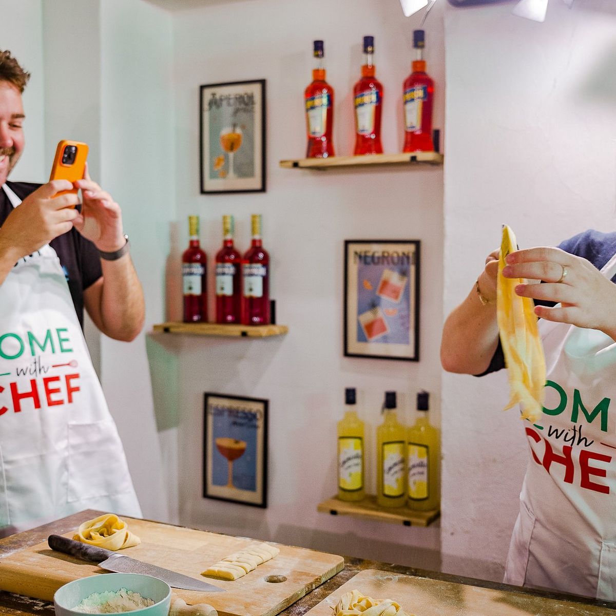 Privates Erlebnis: Spritz- und Spaghetti-Kochkurs in Rom