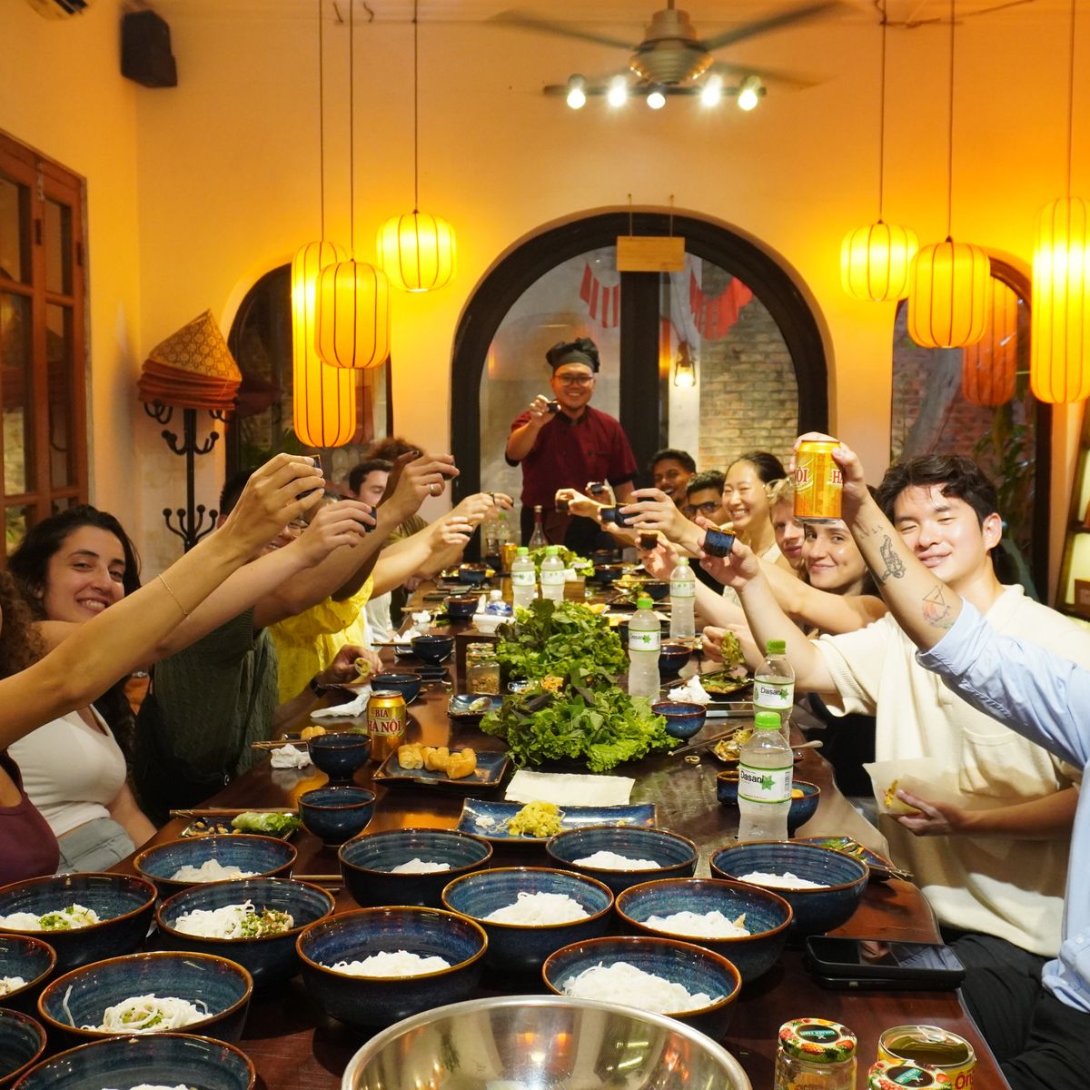Relaxed Vietnamese Cooking Class with Market Tour and Homemade Wine Tasting