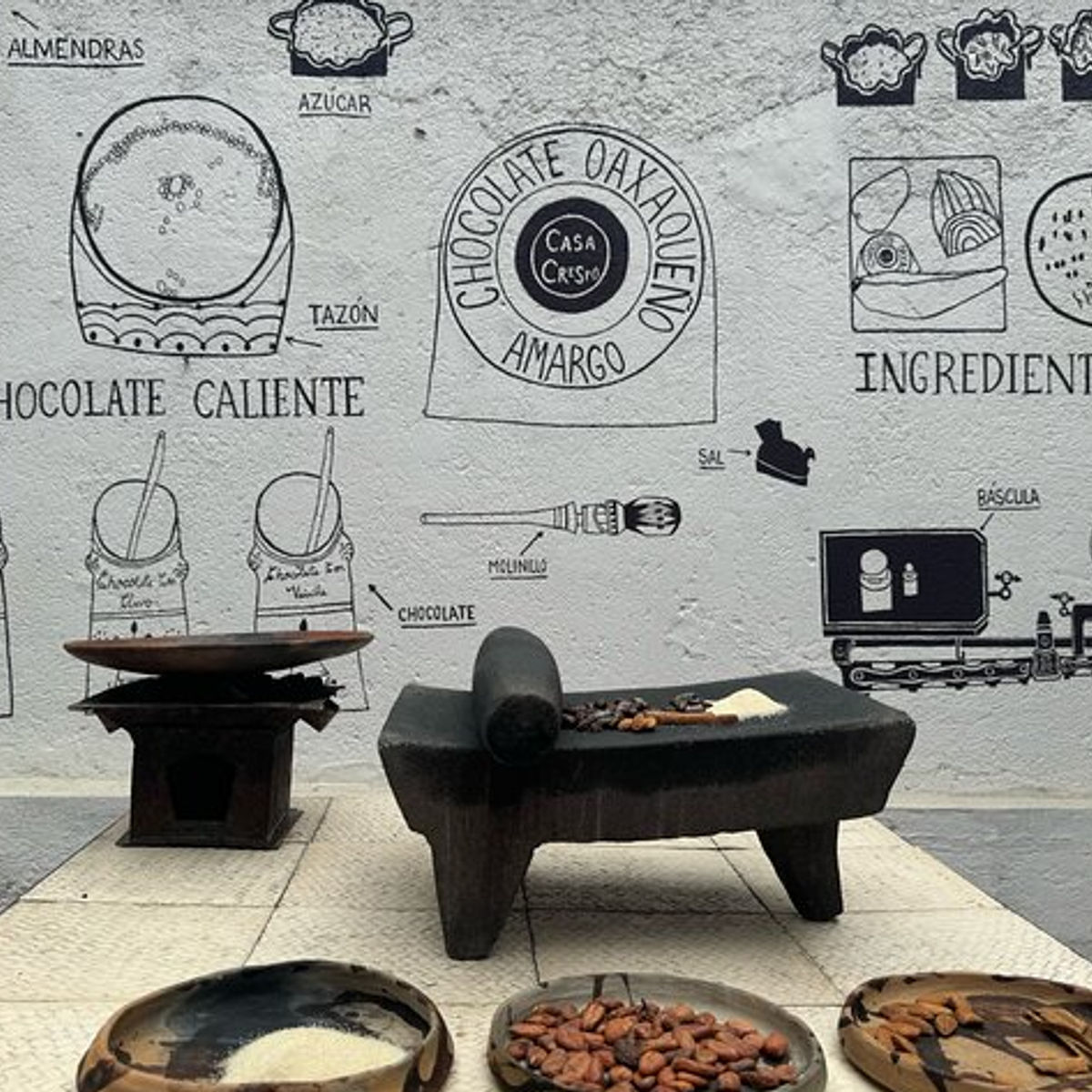 1 Hour Oaxacan Chocolate Making Class with Mole-Making and Drinks