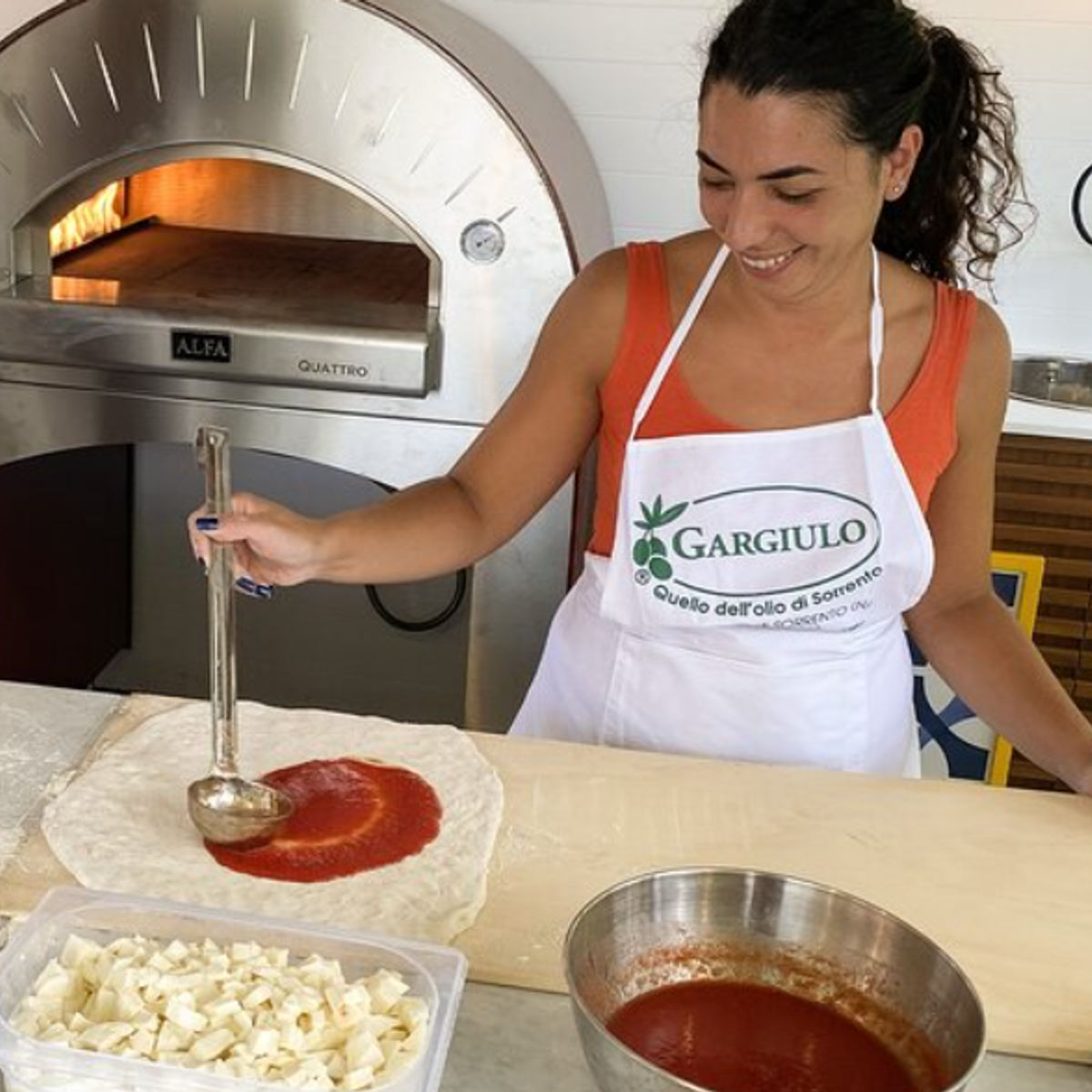 Sorrento Pizza Making Experience with Vesuvius Views