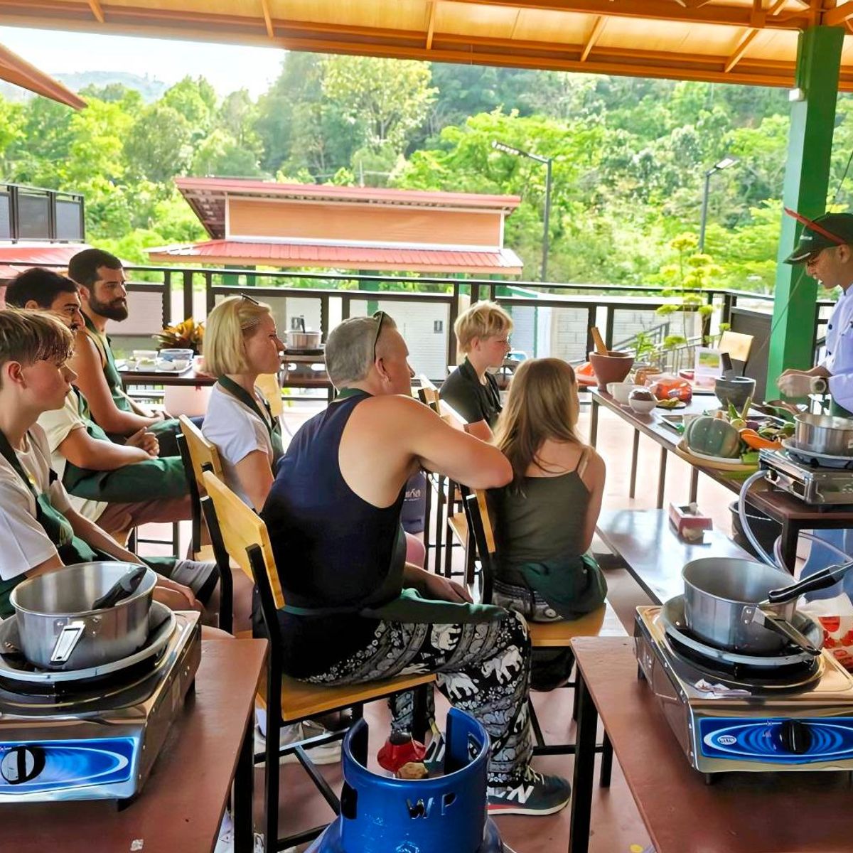 Sustainable Thai Cooking Class & Gentle Giant Feeding Experience