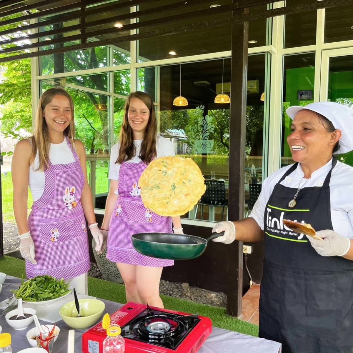 Sustainable Thai Cooking Class & Gentle Giant Feeding Experience
